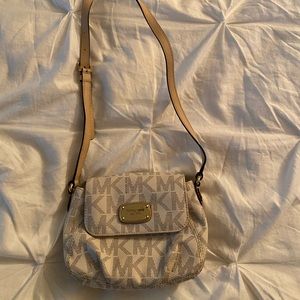 Authentic Michael Kors white crossbody